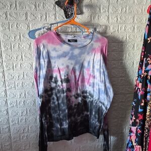 michael lauren tie dye long sleeve large